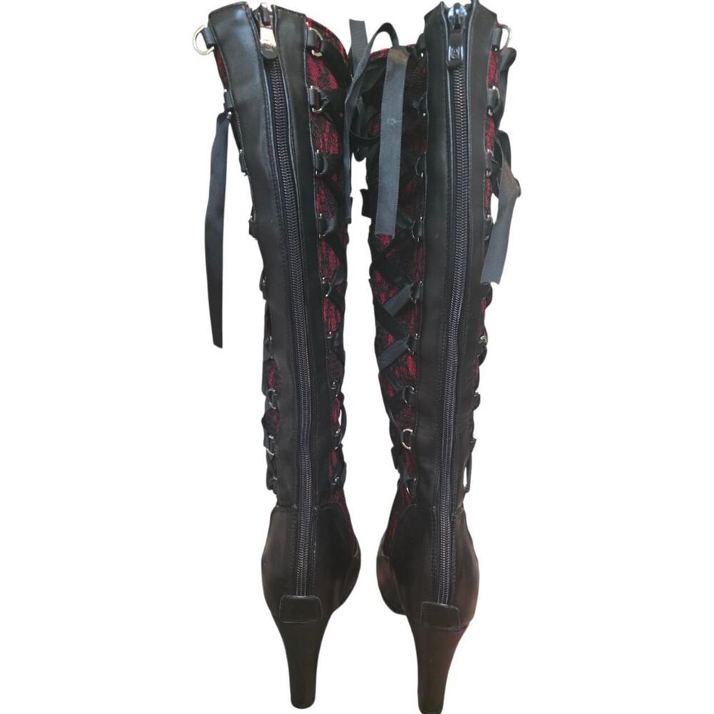 Goth lace up knee - Picture 4 of 7